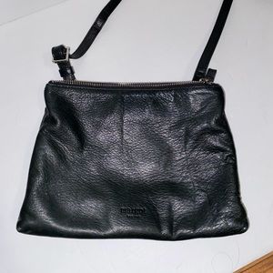 Margot Black Leather Crossbody